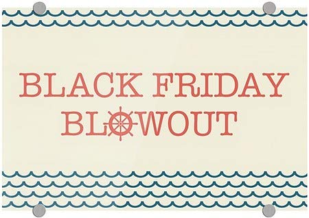 Cgsignlab | Black Friday Blowout -Wave Nautical שלט אקרילי פרימיום | 18 x12